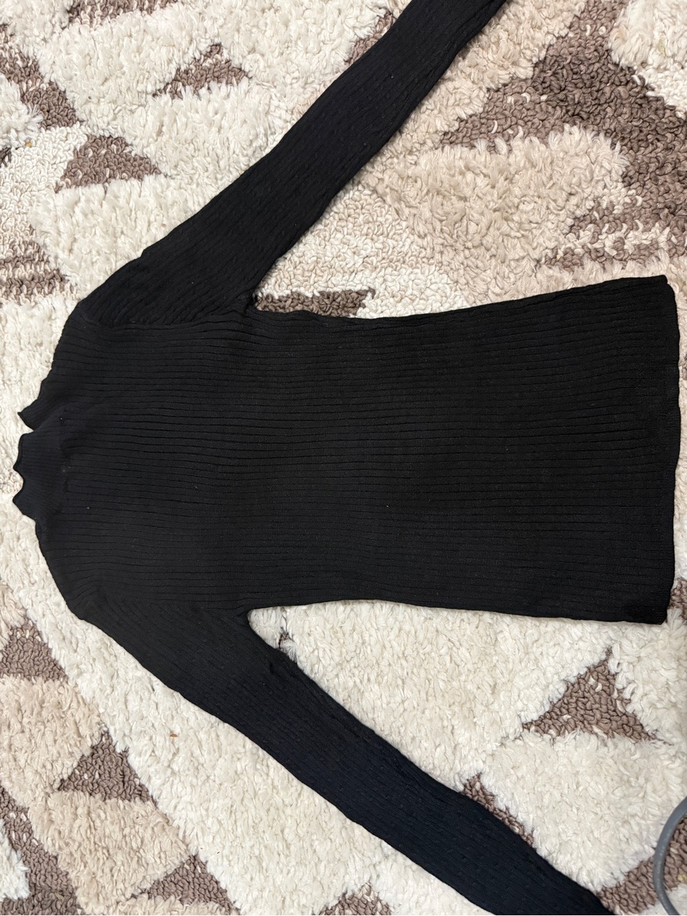 Lovers + Friends Black Ribbed Turtleneck Sweater